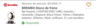 Discos de freno Seat León 2