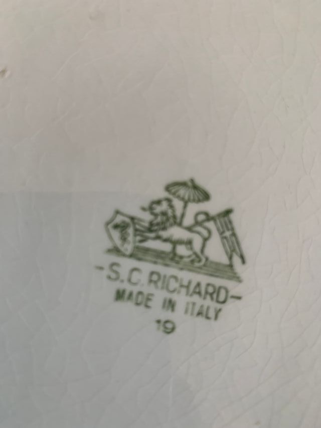 Zuppiera in porcellana  S.C. RICHARD fine "800