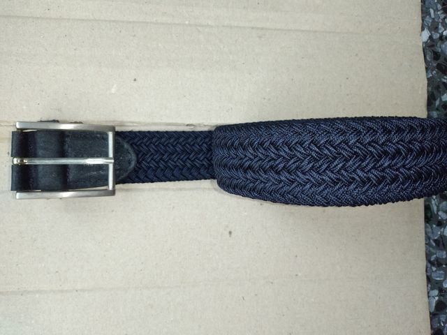 Cintura in corda intrecciata, blu scuro - unisex -