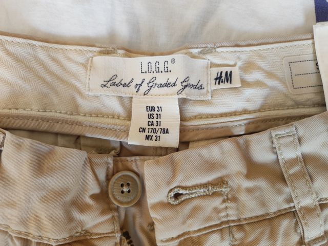 Pantalon chino beige slim