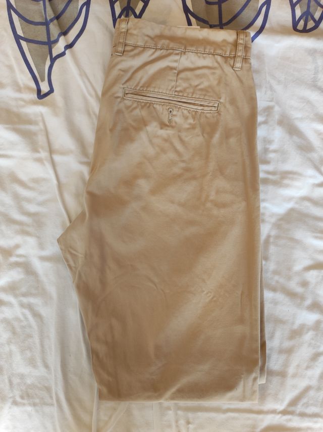 Pantalon chino beige slim