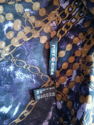 Camisa morada Punto Roma estampado cadenas