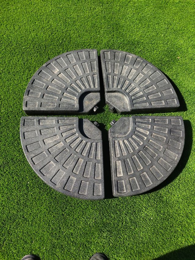 Soporte plástico parasol rellenable agua o arena