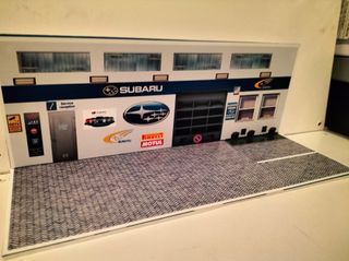 DIORAMA stampa Garage Subaru scala 1/43  NOcar
