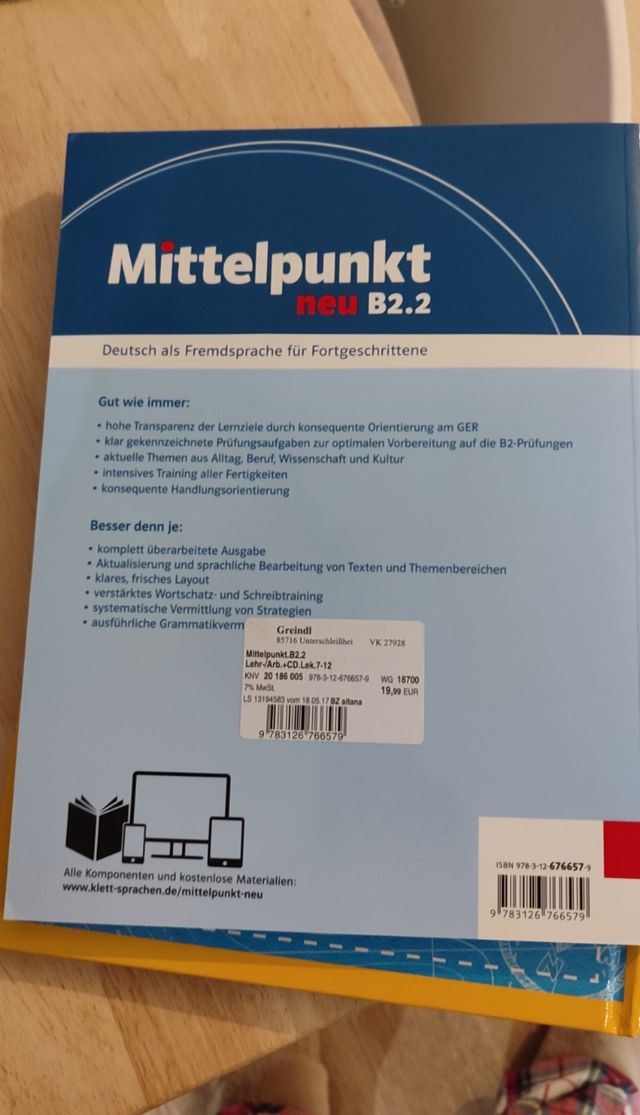 Libro in tedesco Mittelpunkt neu B2.2.