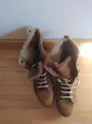 Botines de piel Munich de mujer marron