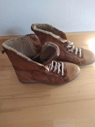 Botines de piel Munich de mujer marron