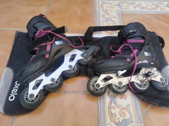 Patines en linea con funda muy buen estado