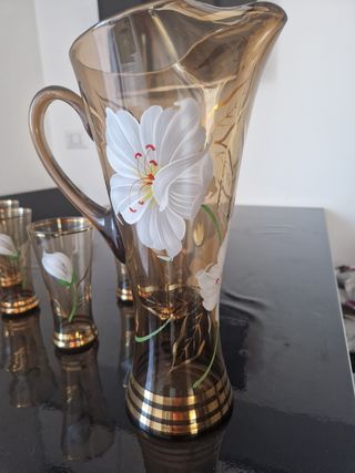 Bicchieri vintage anni 70 dipinti a mano