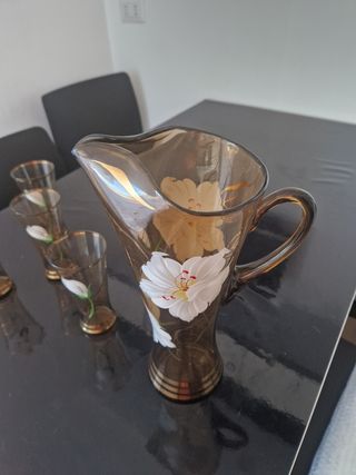 Bicchieri vintage anni 70 dipinti a mano