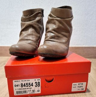 Botín piel bota baja