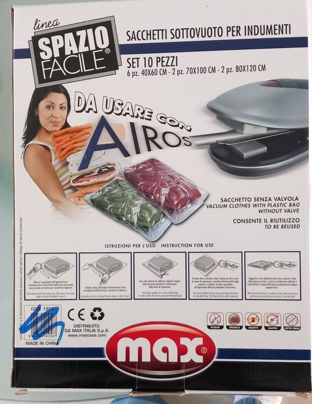 Sottovuoto per indumenti