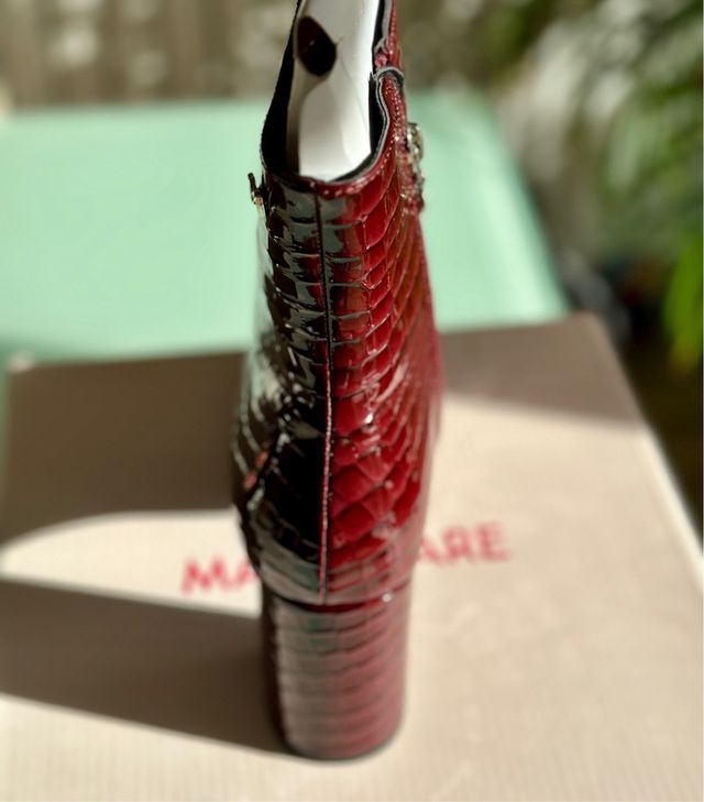 Botin Maria Mare Coco Charol Burgundy