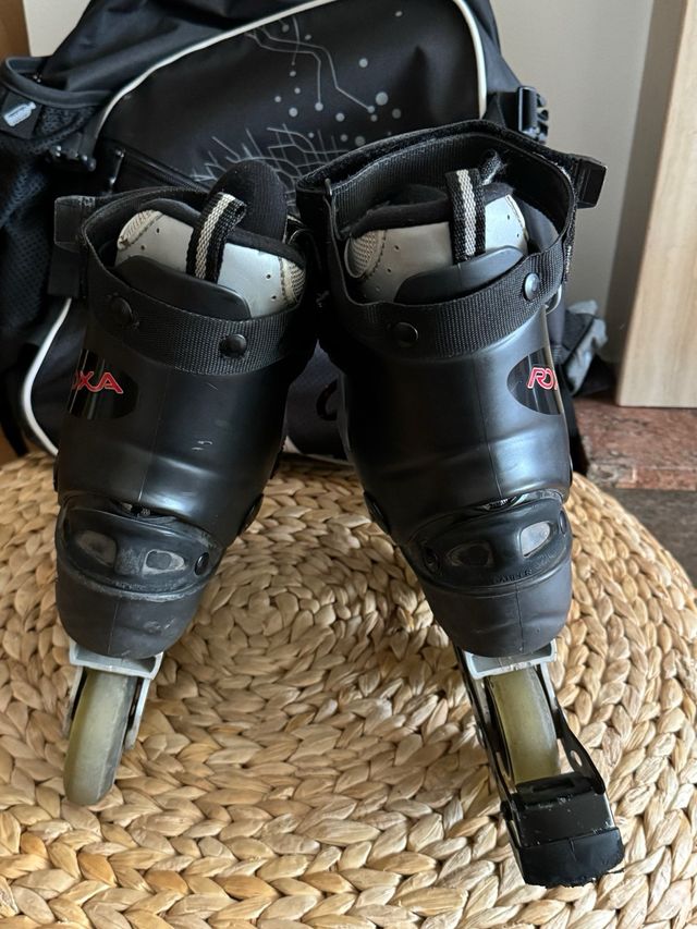 Patines en línea + bolsa+ protecciones