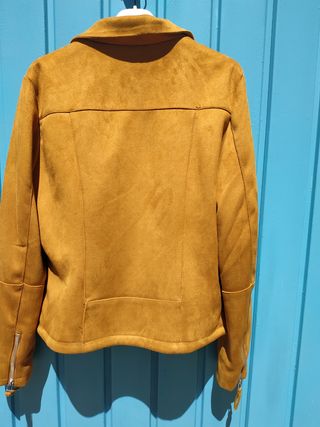 Cazadora mujer antelina camel