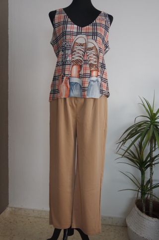 Conjunto pantalón y camiseta de tirantes