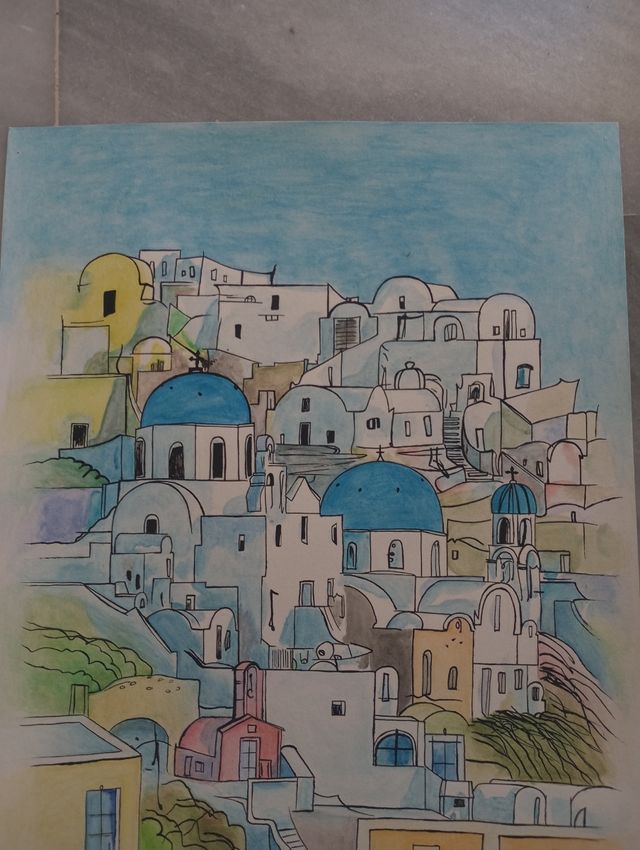 Dibujo de Santorini 