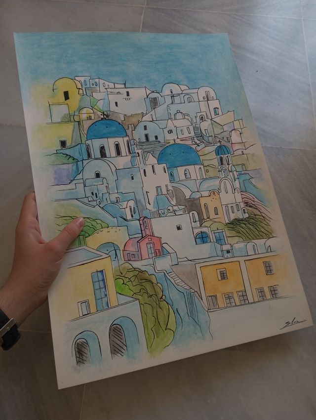 Dibujo de Santorini 