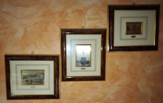 3 quadri Collezione Guerrini " Engraver" argento