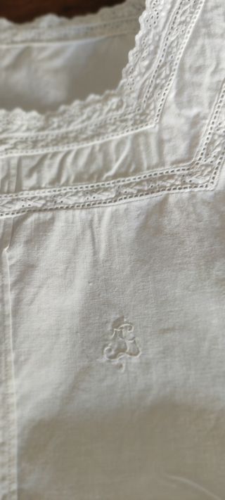 Camisola interior antigua de algodon