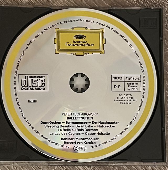 Tschaikowsky - Herbert Von Carajan CD