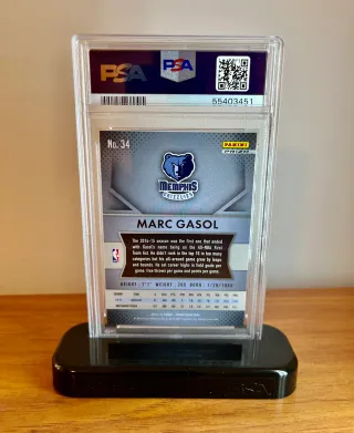 🏀 Cromo 2015 NBA Marc Gasol #34 👉 PSA 9 👀POP 4