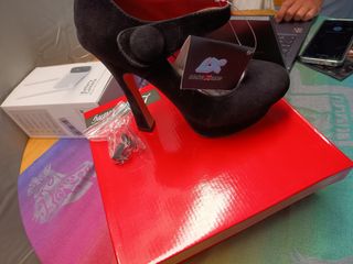 ZAPATOS TACÓN NEGRO PLATAFORMA NUEVA