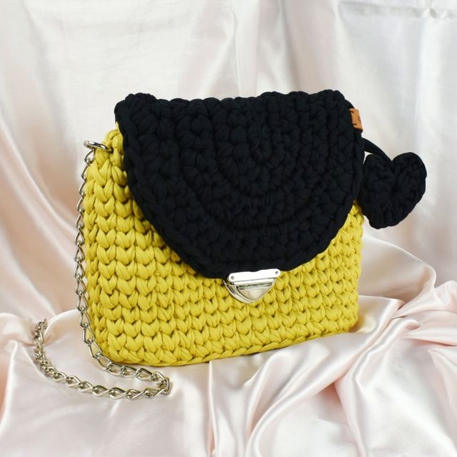 Borsa in maglia fatto a mano