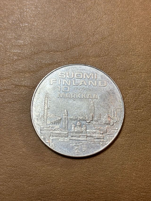 Moneta da collezione 10 markkaa finland suomi 1971