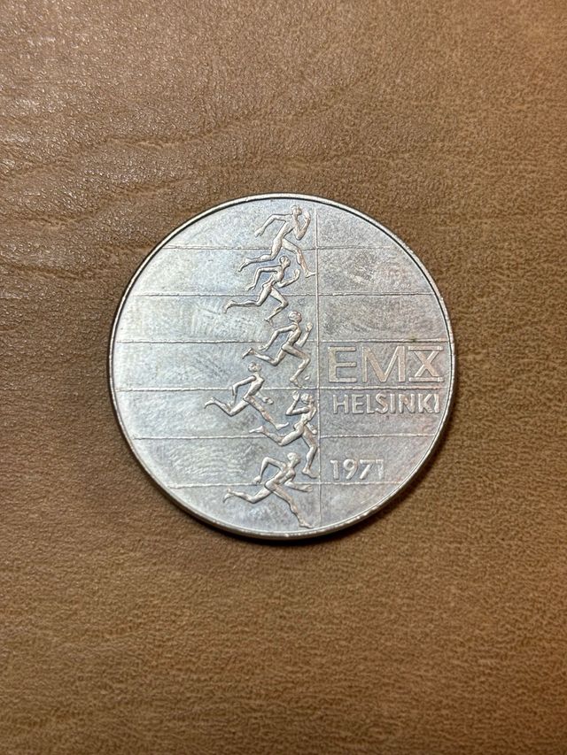 Moneta da collezione 10 markkaa finland suomi 1971
