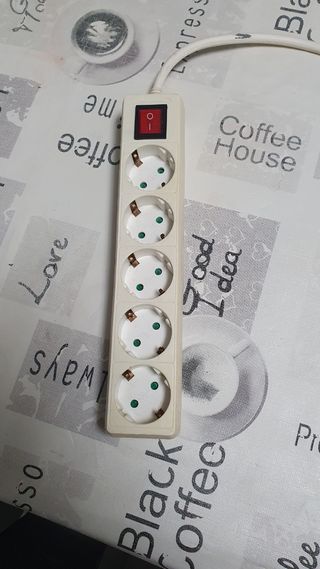 Regleta 5 tomas interruptor