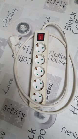 Regleta 5 tomas interruptor