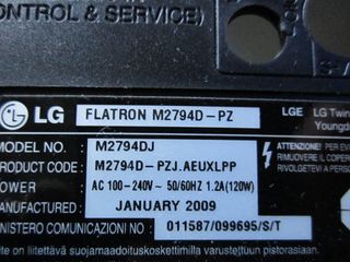 CABLE FLEX DE T-CON A LCD TV LG M2794D-PZ