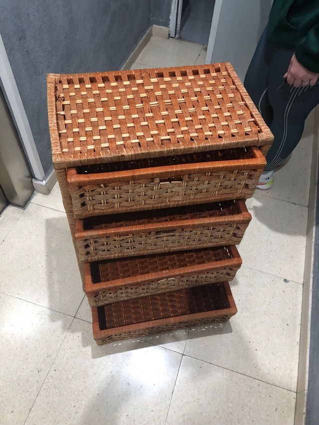 Armario comoda cajonera rafia