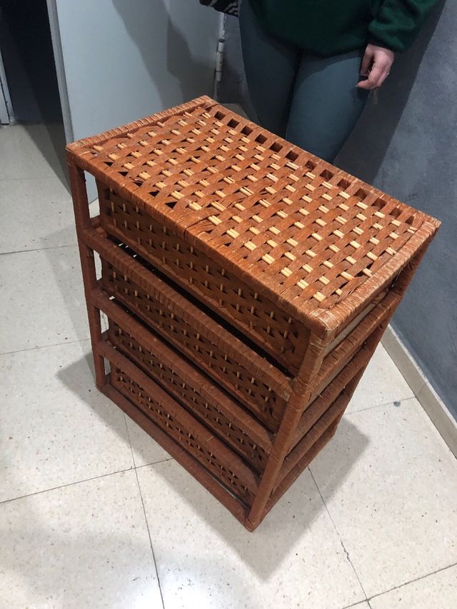 Armario comoda cajonera rafia
