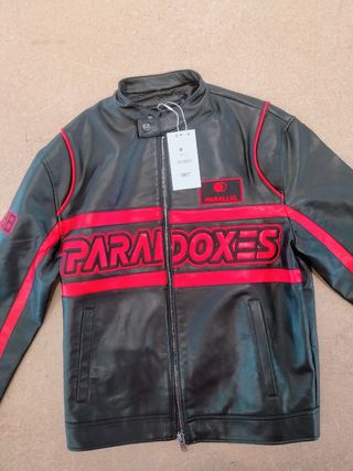 Bershka Cazadora tipo cuero racer Paradoxes NUEVA!