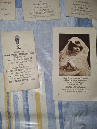 12 estampitas-recordatorios de 1914, 1918,...