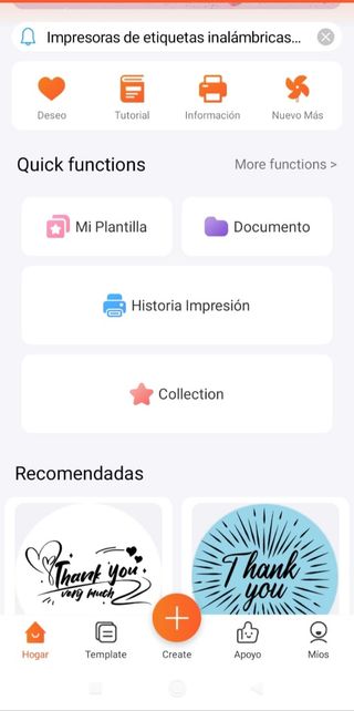 Impresora de etiquetas térmicas USB + Bluetooth