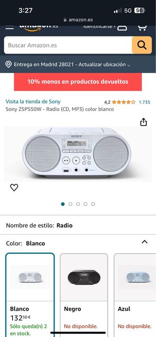 Radio cd sony