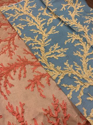 Tessuto da tappezzeria coralli