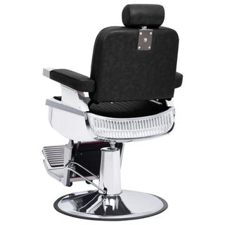 Silla de Peluquería de Cuero Sintético Negro 