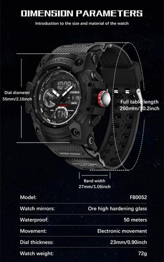 Reloj digital dual pantalla
