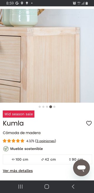 Cómoda Banak Kumla