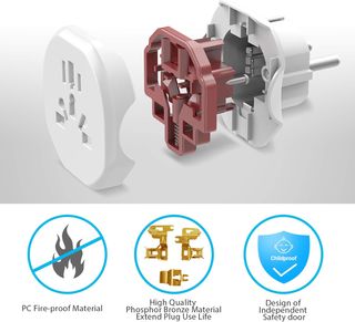 ADAPTADOR DE VIAJE DE ENCHUFES PARA USAR EN ESPAÑA