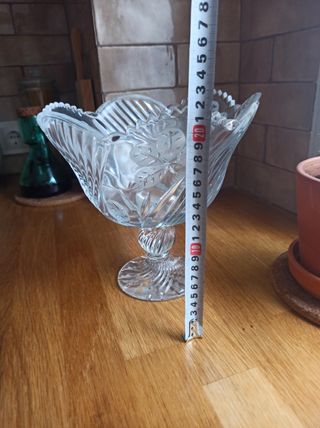 Frutero, centro de mesa, copa grande de cristal