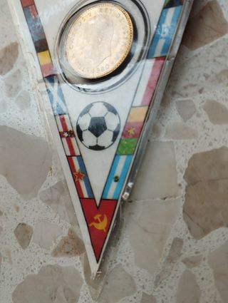 Banderín de 1 peseta de mundial 1980