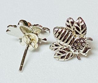Pendientes de abejas artesanas en plata de ley 925