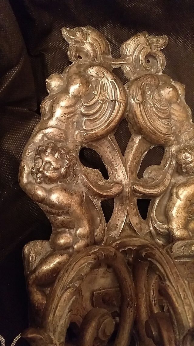 LÁMPARA-APLIQUE PARED DE 3 FOCOS PLATEADA Y ADORNA