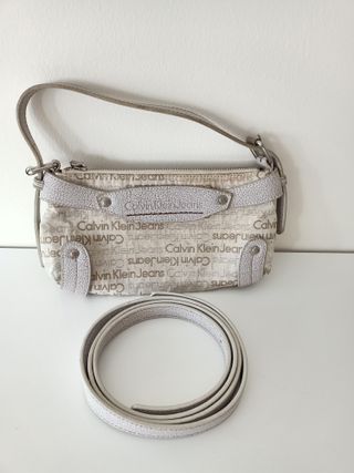 Bolso de Piel y Tela Marrón Claro · Calvin Klein ·