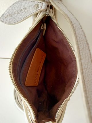 Bolso de Piel y Tela Marrón Claro · Calvin Klein ·